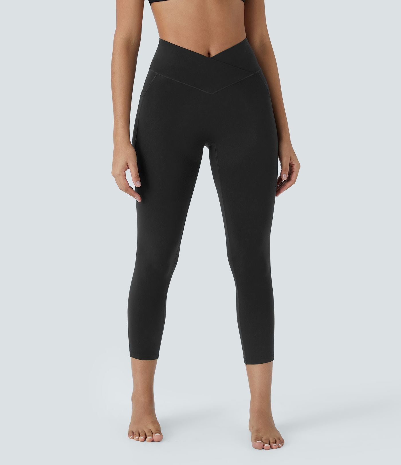 Softlyzero™ Legging Capri Unis Poches Croisées - UPF50+