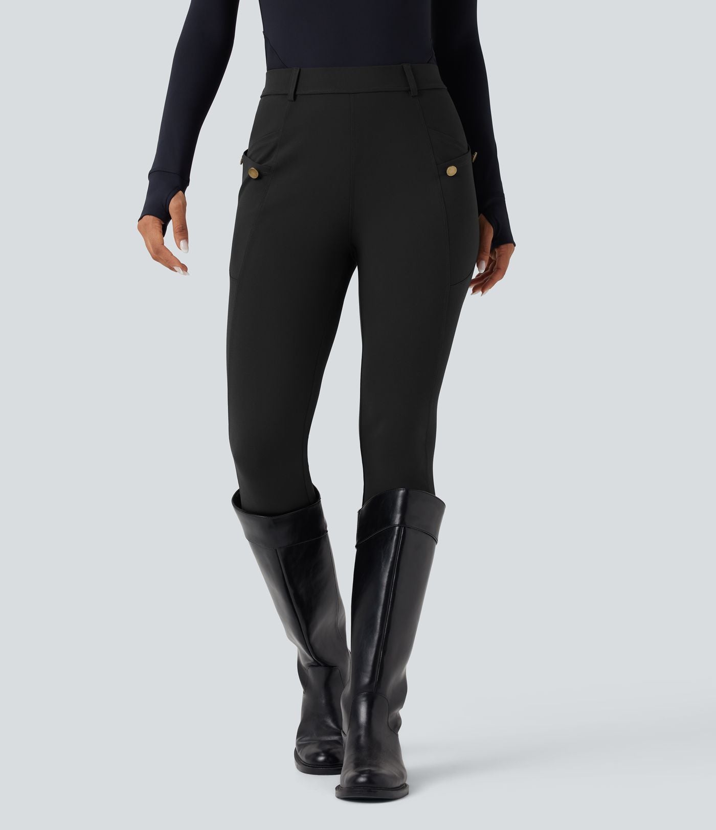 Pantalon ajusté taille haute DayStretch avec poches