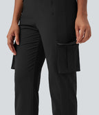 Pantalon de randonnée fuselé, taille haute, avec poches