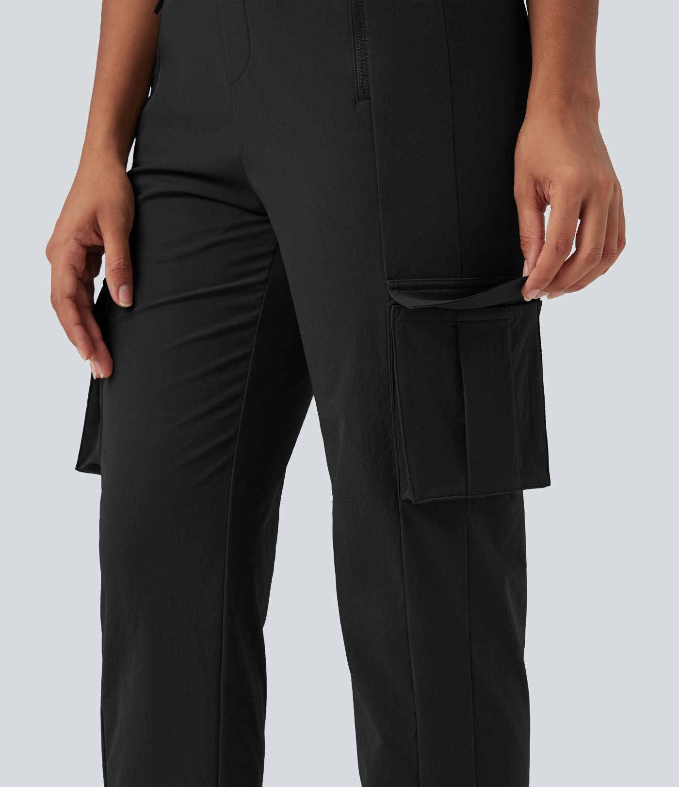 Pantalon de randonnée fuselé, taille haute, avec poches