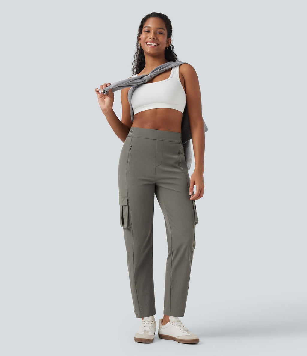 Pantalon de randonnée fuselé, taille haute, avec poches