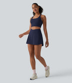 Jupe-short de tennis SoftlyZero™ Airy gainante croisée à effet frais InstantCool et poches, Lucid, protection solaire UPF50+