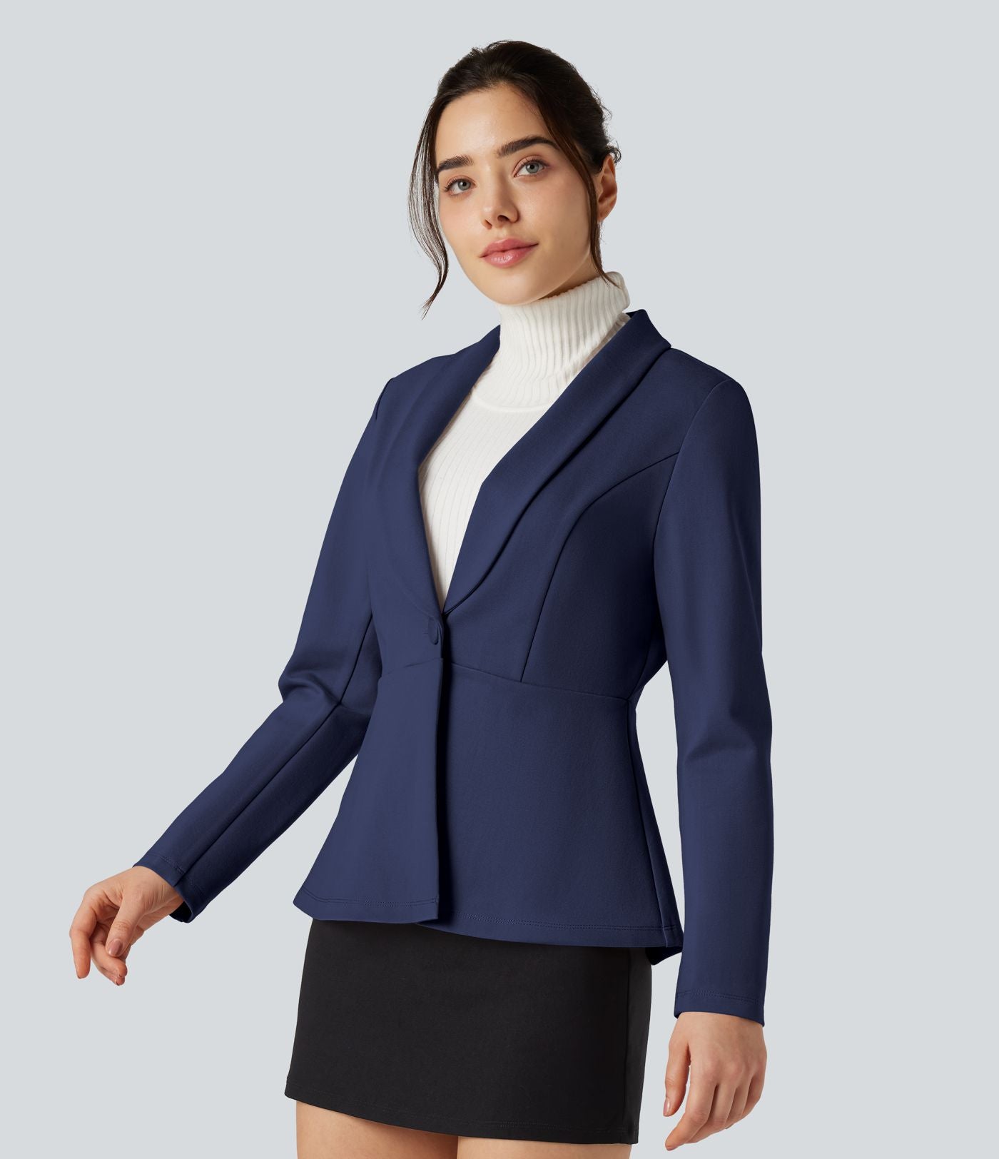 Blazer de travail col châle manches longues
