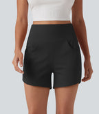 Short décontracté SoftlyZero™ Airy taille haute coupe ajustée à ourlet arrondi, avec poches, 10 cm