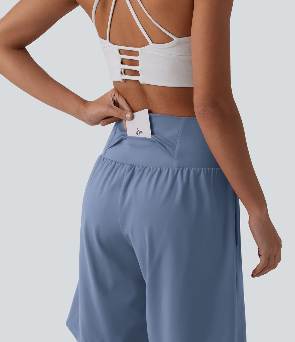 Short de yoga 2-en-1 SoftlyZero™ Airy taille très haute effet frais InstantCool 22,8 cm avec poches