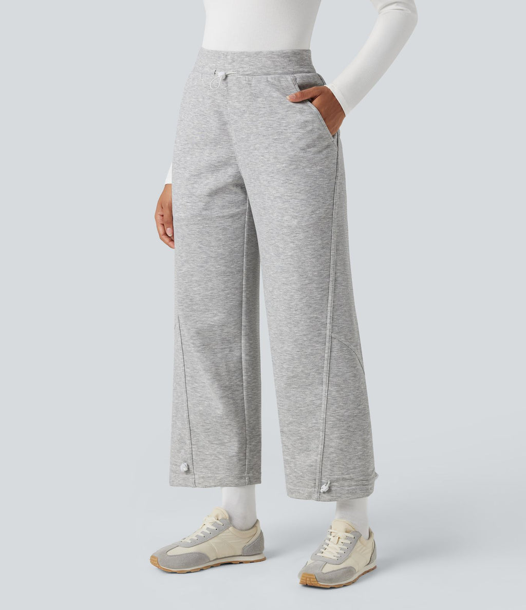 Pantalon jogging taille haute avec poches