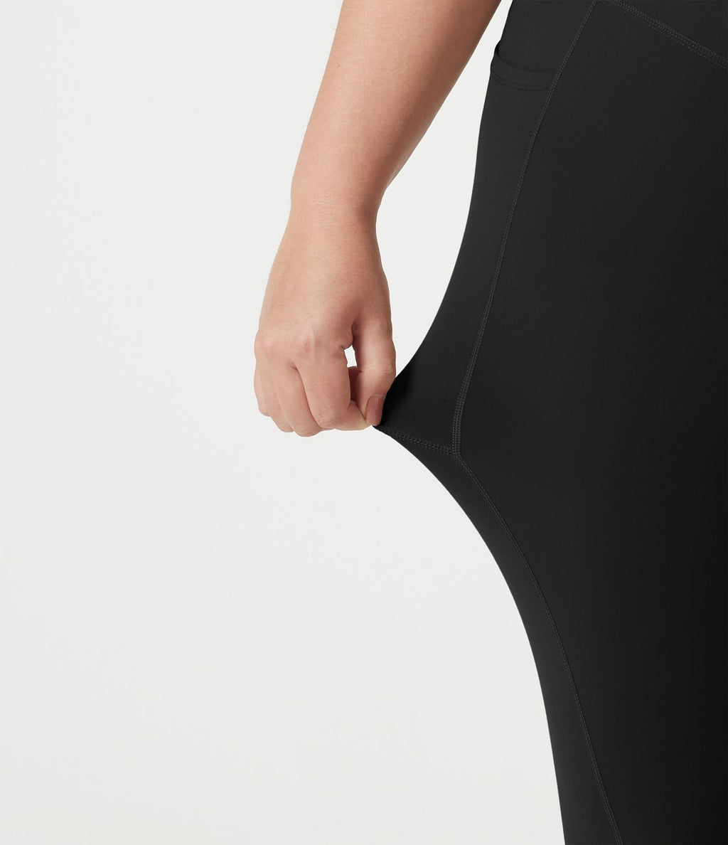 Combinaison de sport grande taille Halara UltraSculpt™ col V croisé dos nu ventre plat push-up brassière intégrée avec poches
