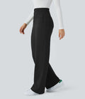 Pantalon  taille haute décontracté thermique Softlyzero™, jambes droites, boutons et poches multiples