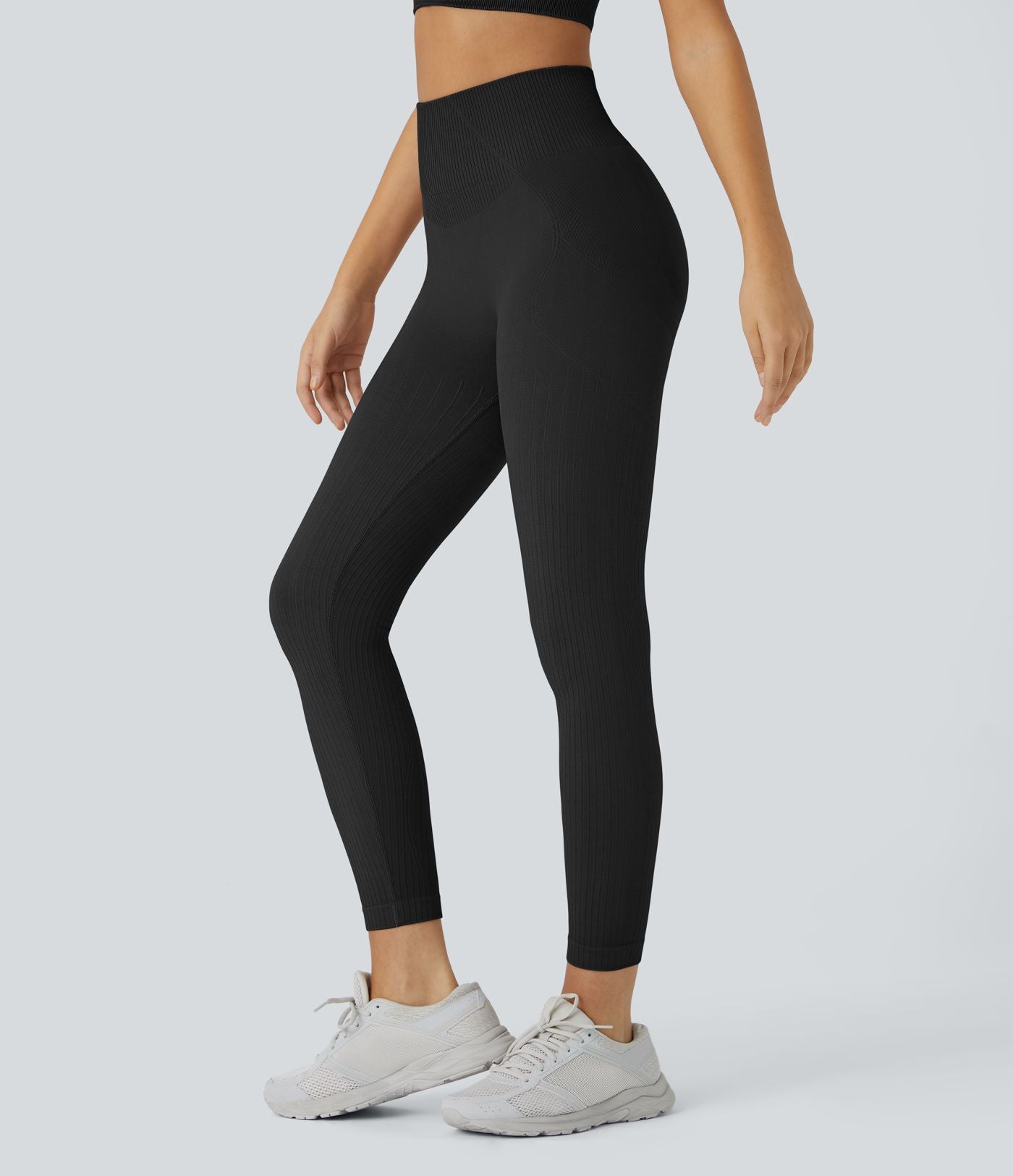 Legging d'entraînement gainant effet push-up taille haute côtelé doux sans couture OneForm Seamless Flow