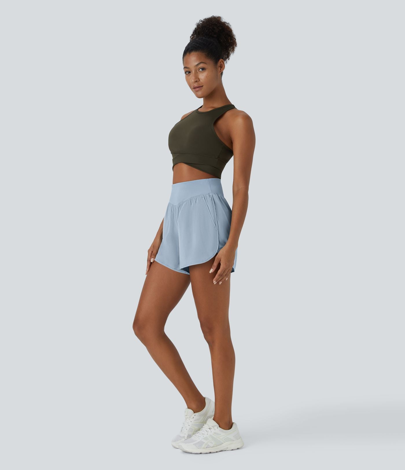 Breezeful™ Shorts 10cm Casual à Séchage Rapide Taille Haute et Poche Latérale
