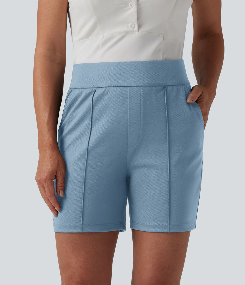 Short de golf séchage rapide taille mi-haute avec poches 12,5 cm - Golf Tee - UPF40+
