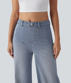 Halara Flex™ Jean large décontracté taille haute gainant avec poches