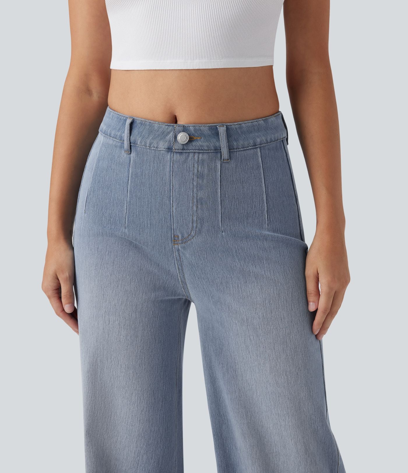 Halara Flex™ Jean large décontracté taille haute gainant avec poches