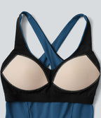 Débardeur yoga Halara UltraSculpt™ 2-en-1 push-up col V profond dos croisé