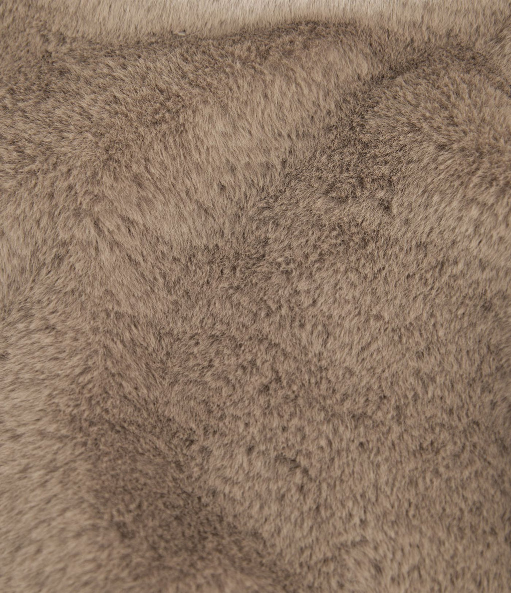Veste bomber sherpa zippée à manches longues avec poches