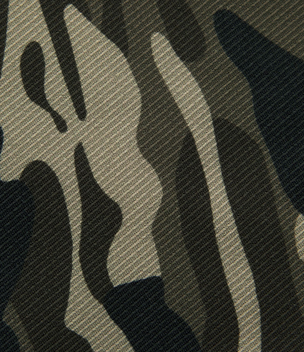 Pantalon cargo large décontracté camouflage taille mi-haute avec cordon de serrage et poches