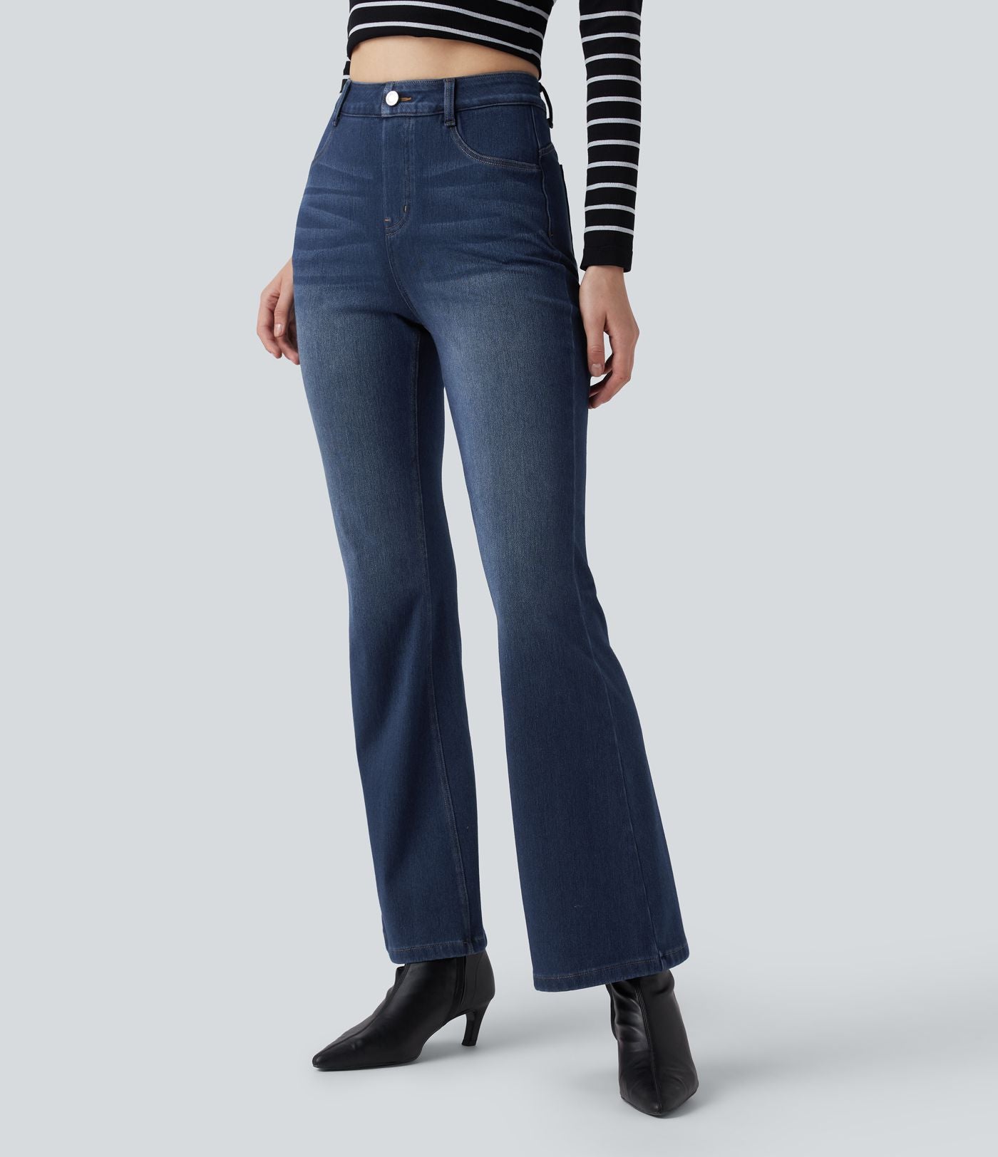 Legging denim bootcut Halara Flex™ gainant effet push-up taille haute avec poches