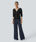 Pantalon tailleur évasé taille haute Halara Flex™ DayStretch avec poches