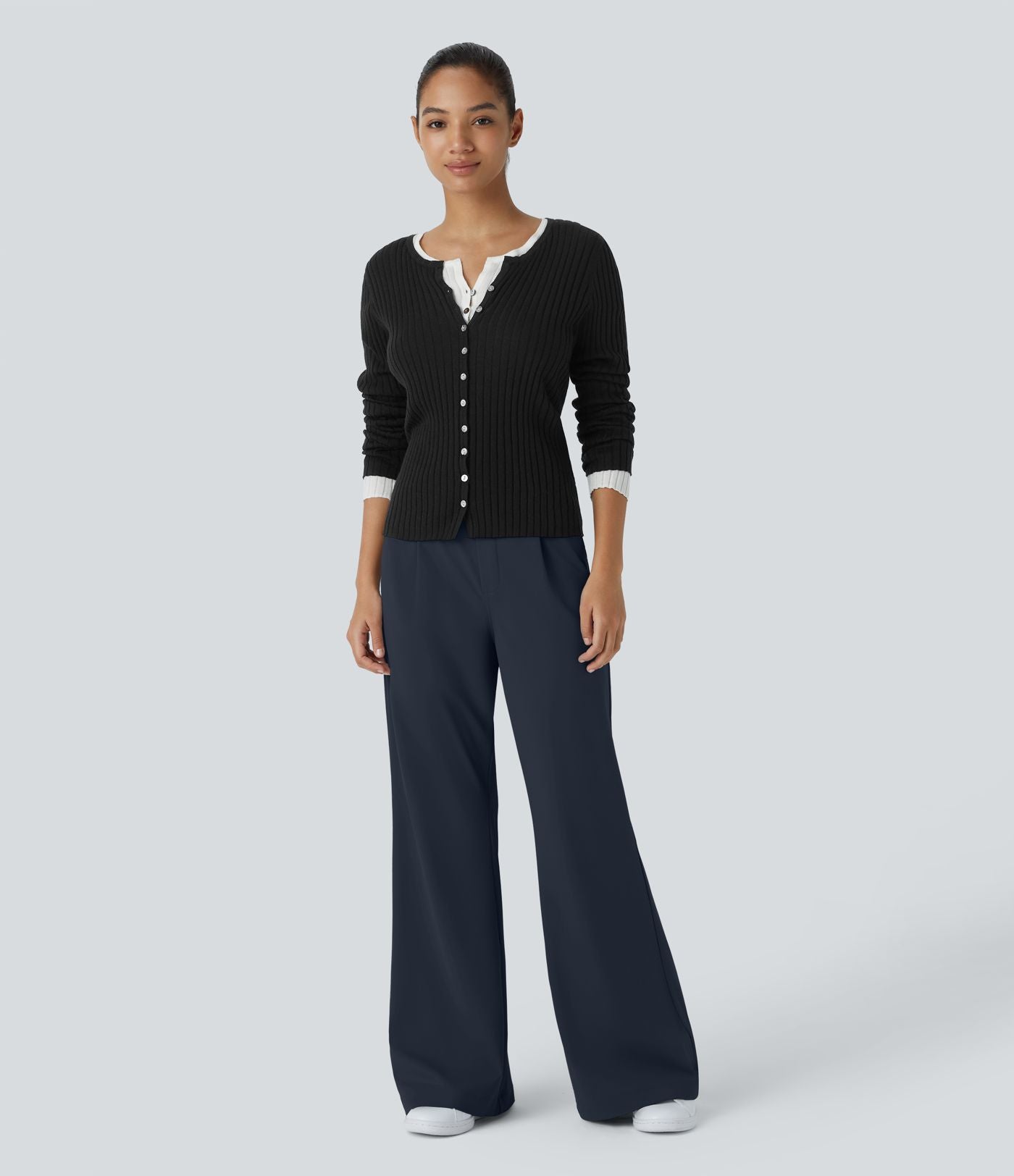 Pantalon tailleur évasé taille haute Halara Flex™ DayStretch avec poches