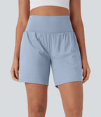 Short de yoga SoftlyZero™ Airy 2-en-1 taille très haute avec poches et effet frais InstantCool 17,5 cm
