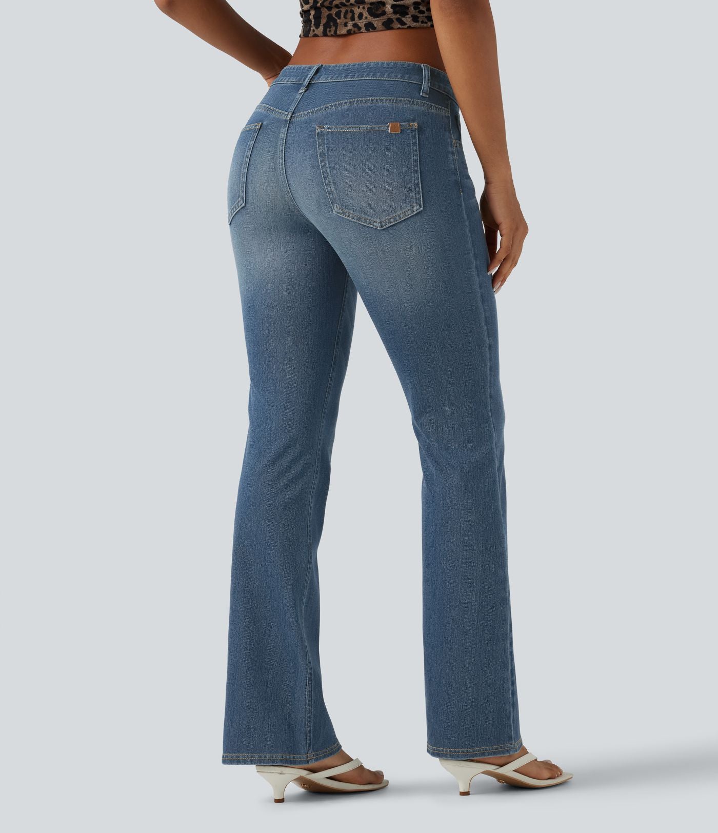 Jean bootcut Halara Flex™ taille basse délavé avec poches
