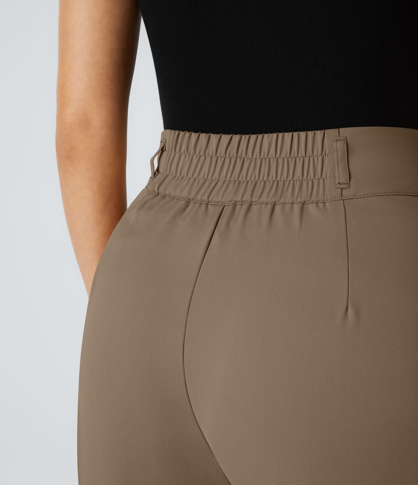 Pantalon de travail Halara Flex™ droit froncé avec poche zippée, taille haute