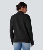 Sweat-shirt décontracté SpacerTek™ col bénitier et manches longues