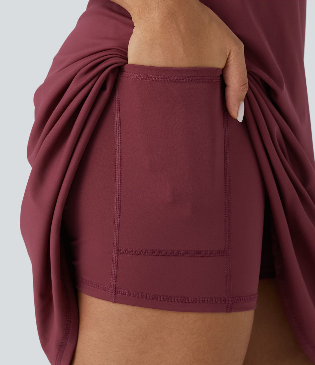 Softlyzero™ Airy Robe Sport Dos Nu Découpé Sangle Réglable Poche 2-en-1 Cool Touch Robe-Easy Peasy Edition-UPF50+ Plus Longue