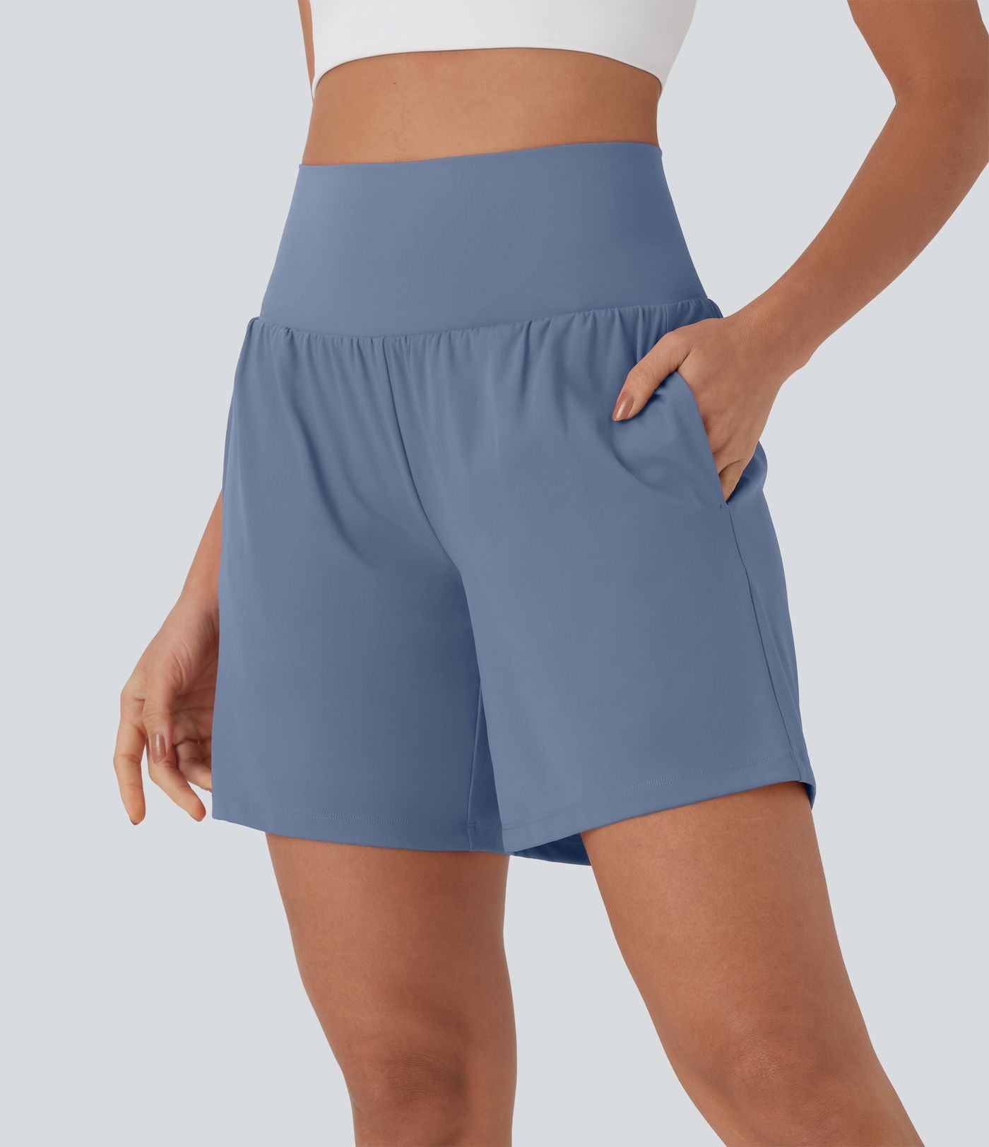 Short de yoga SoftlyZero™ Airy 2-en-1 taille très haute avec poches et effet frais InstantCool 17,5 cm