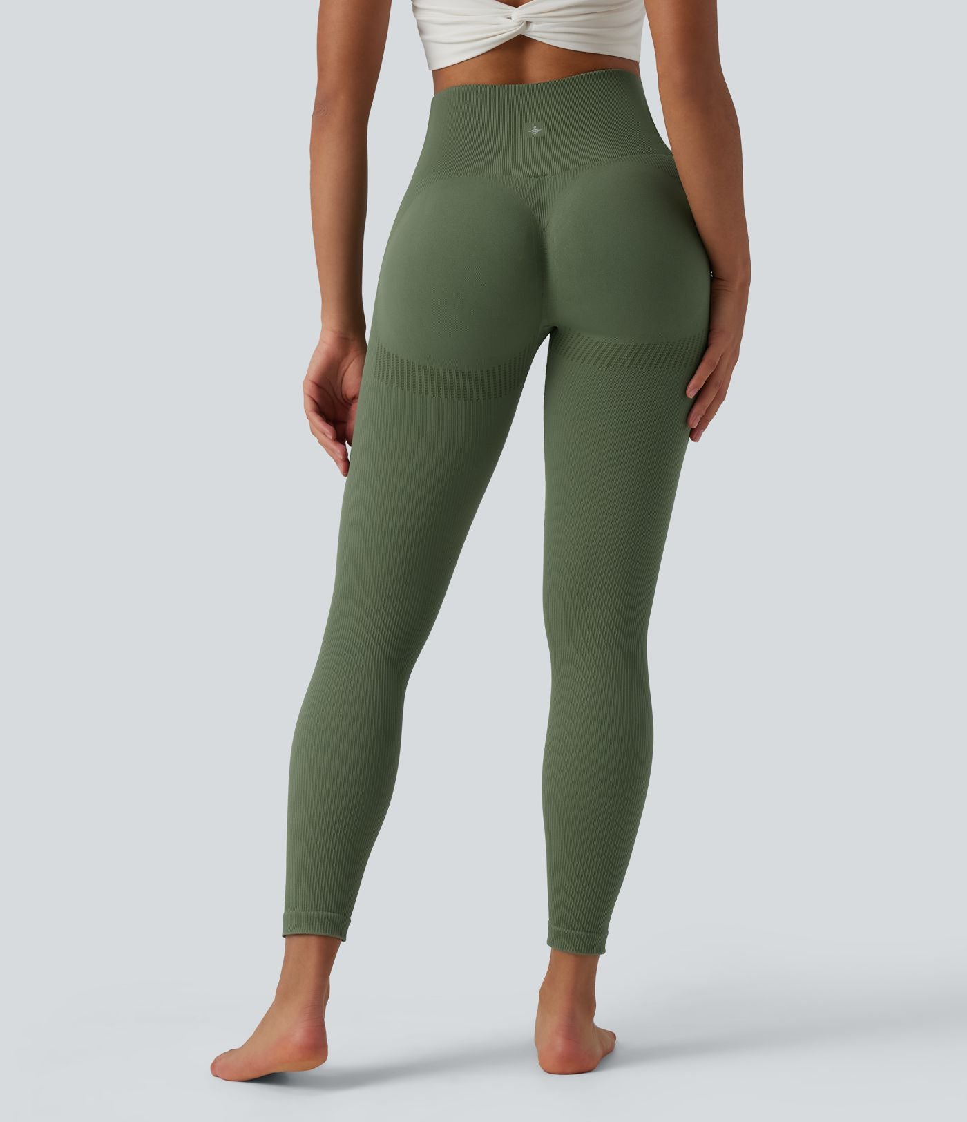 Legging de yoga 7/8 sans couture Seamless gainant et sculptant à taille haute