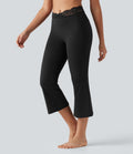 Legging de yoga flare Halara UltraSculpt™ longueur mollet avec dentelle contrastée et poches