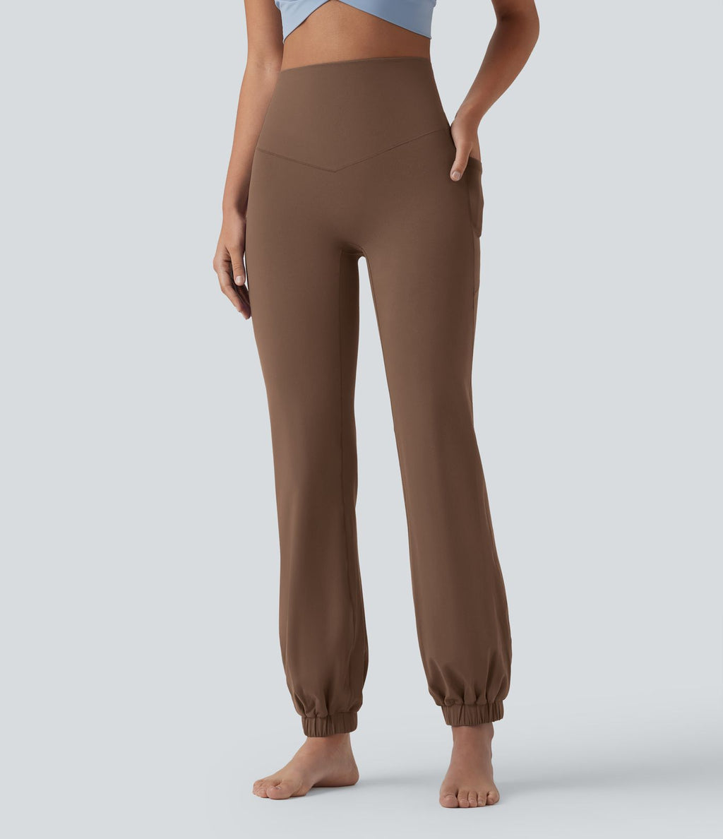 Jogging ballon danse SoftlyZero™ taille haute gainant avec poches