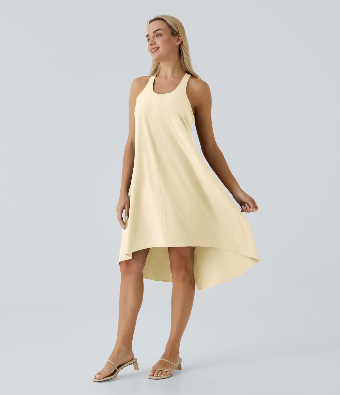 Robe décontractée mi-longue Breezeful™ dos nageur poche latérale fluide asymétrique séchage rapide A-C