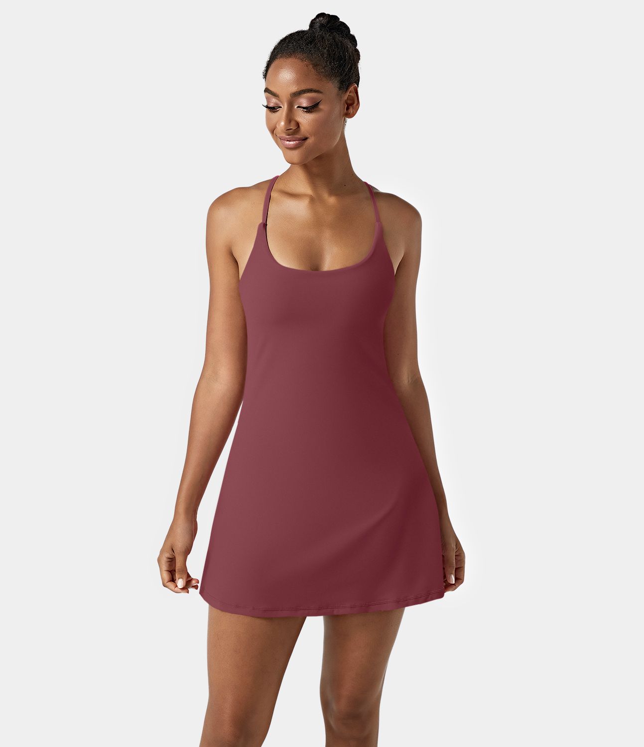 Robe SoftlyZero™ Airy mini d'activité à dos nu avec découpes 2-en-1 avec poches et effet frais InstantCool, protection solaire UPF50+