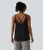 Débardeur casual col U coupe ample