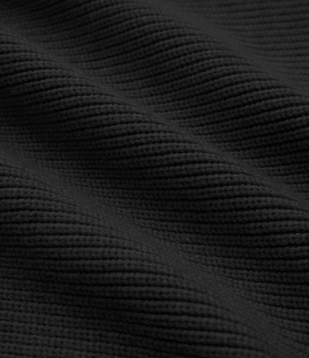 Pull décontracté à col montant et demi-zip à manches longues
