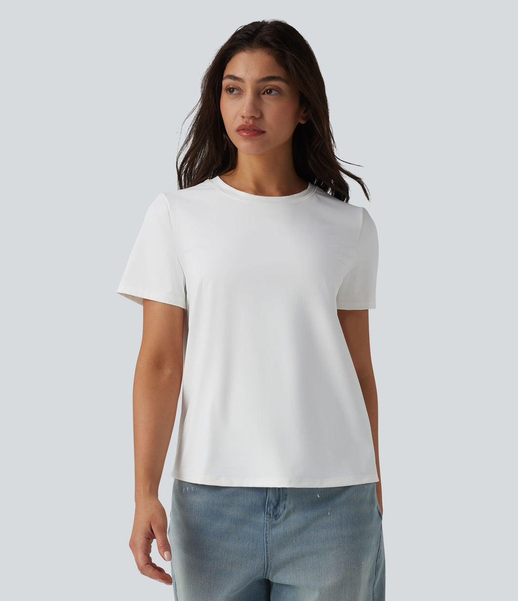 T-shirt casual col rond à manches courtes – UPF 40+