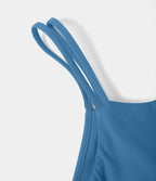 Robe de sport danse 2-pièces SoftlyZero™ Plush double bretelles caraco avec poche A-D