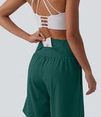 Short de yoga 2-en-1 SoftlyZero™ Airy taille très haute effet frais InstantCool 22,8 cm avec poches