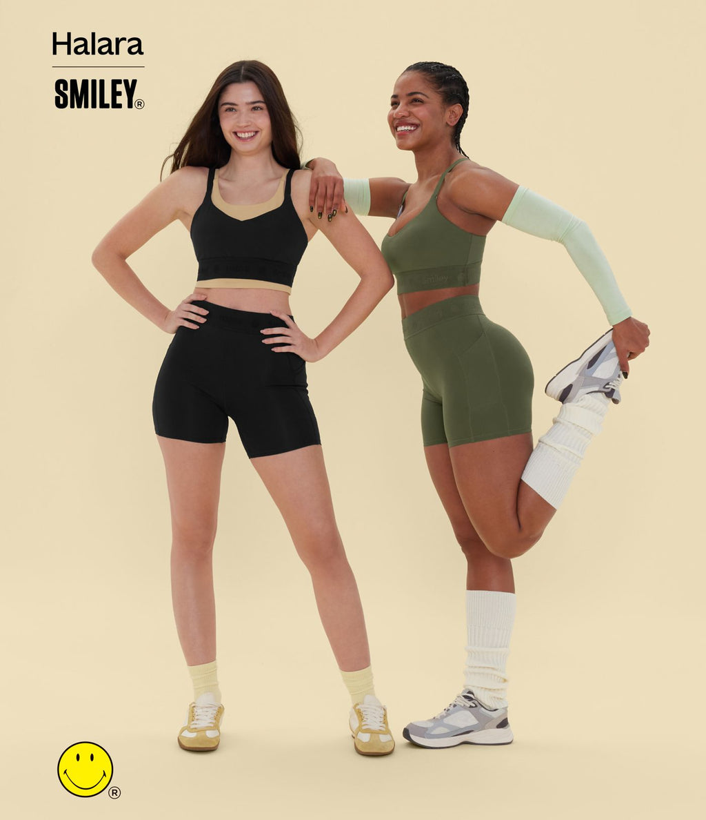 Brassière de sport training Halara X Smiley® SpeedWave™ maintien moyen à séchage rapide – Bonnets A à D