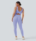 Combinaison de sport Halara UltraSculpt™ col V gainante push-up à poches