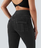 Legging décontracté gainant taille haute effet denim avec poches Halara Flex™