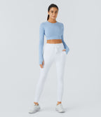 Jogging taille haute Softlyzero™ Plush avec cordon de serrage et poches latérales