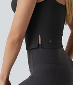 Débardeur de yoga dos ouvert avec fentes et bretelles ajustables SoftlyZero™ Plush
