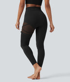 Legging de danse SoftlyZero™ taille haute mesh contrastant avec boucle réglable et poche - UPF50+