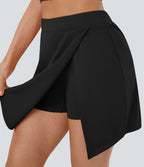 Softlyzero™ Airy Jupe Tennis Toucher Frais 2 en 1 avec Coupe Latérale et Poche Latérale - Pureté - UPF50+