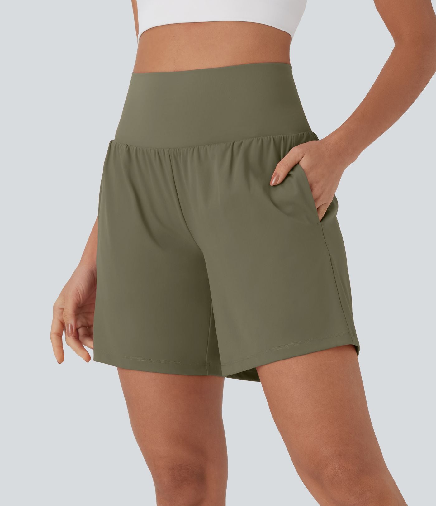 Short de yoga SoftlyZero™ Airy 2-en-1 taille très haute avec poches et effet frais InstantCool 17,5 cm