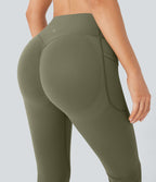 Pantalon de yoga à coupe bootcut gainant galbant taille haute avec effet scrunch et poches Halara UltraSculpt™