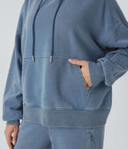 Sweat à capuche décontracté en denim Halara Flex™ avec poche
