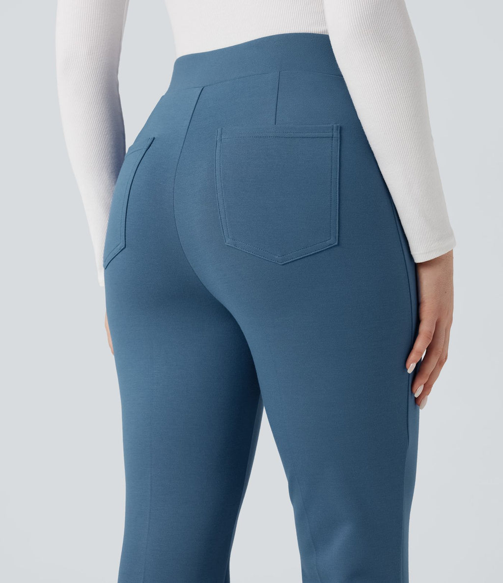 Pantalon tailleur évasé taille haute Halara Flex™ avec poches